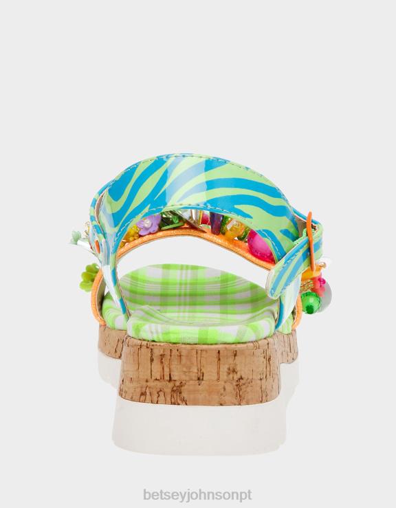 verde multi franco H6X06180 Betsey Johnson crianças sapato