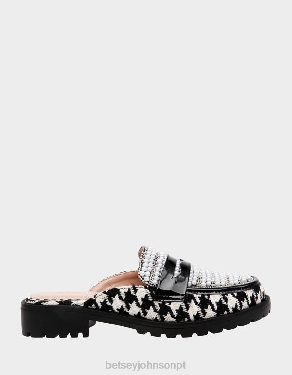 Preto branco ronin H6X06177 Betsey Johnson mulheres sapato