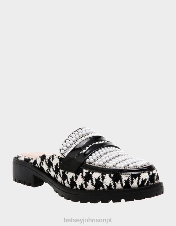 Preto branco ronin H6X06177 Betsey Johnson mulheres sapato