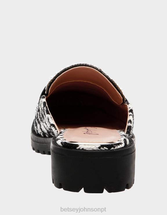 Preto branco ronin H6X06177 Betsey Johnson mulheres sapato