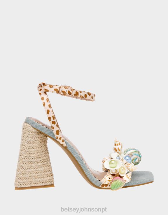 leopardo multi anckor H6X0660 Betsey Johnson mulheres sapato