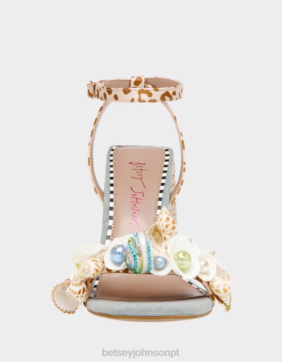 leopardo multi anckor H6X0660 Betsey Johnson mulheres sapato