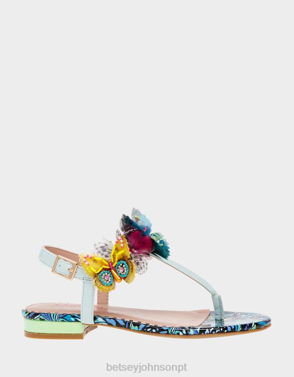 multi azul prila H6X0643 Betsey Johnson mulheres sapato