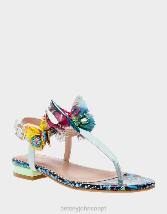 multi azul prila H6X0643 Betsey Johnson mulheres sapato