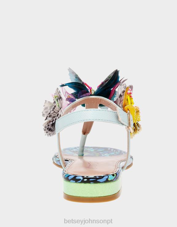 multi azul prila H6X0643 Betsey Johnson mulheres sapato