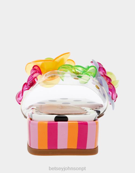 preto/bolinhas/ponto jornal H6X06114 Betsey Johnson mulheres sapato