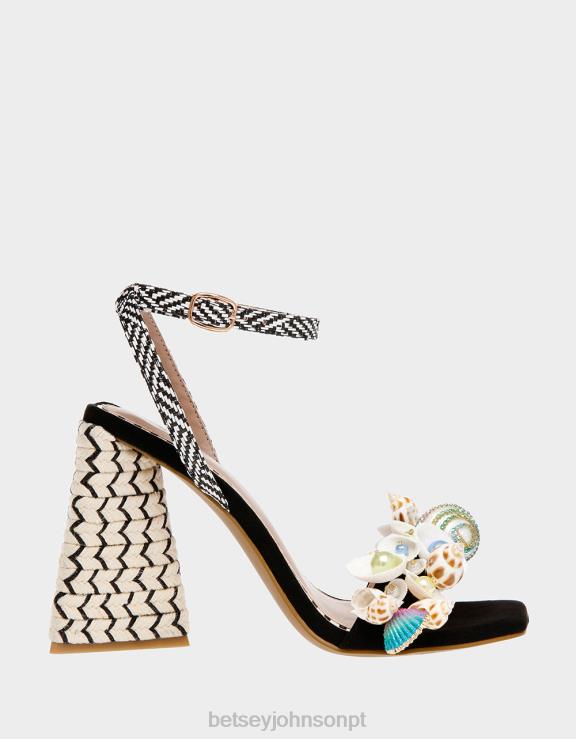 preto multi anckor H6X0679 Betsey Johnson mulheres sapato