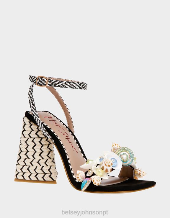preto multi anckor H6X0679 Betsey Johnson mulheres sapato