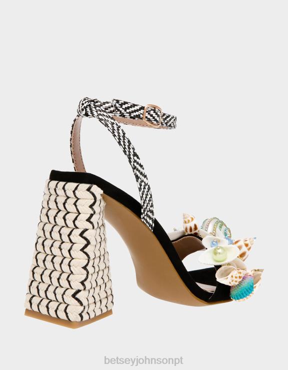 preto multi anckor H6X0679 Betsey Johnson mulheres sapato