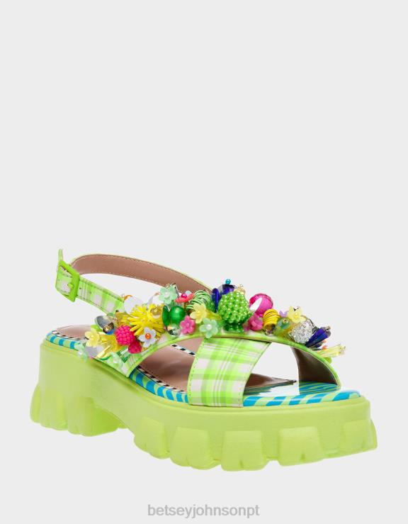 verde multi franqueado H6X06125 Betsey Johnson mulheres sapato