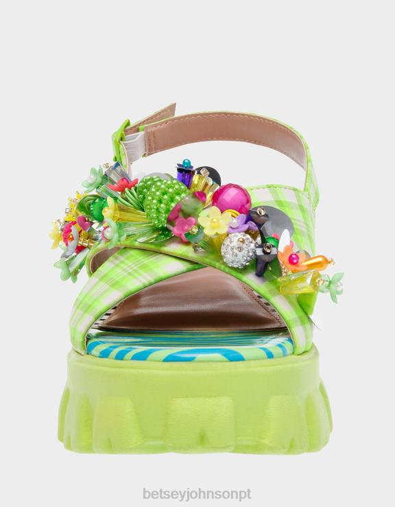 verde multi franqueado H6X06125 Betsey Johnson mulheres sapato