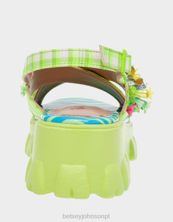 verde multi franqueado H6X06125 Betsey Johnson mulheres sapato