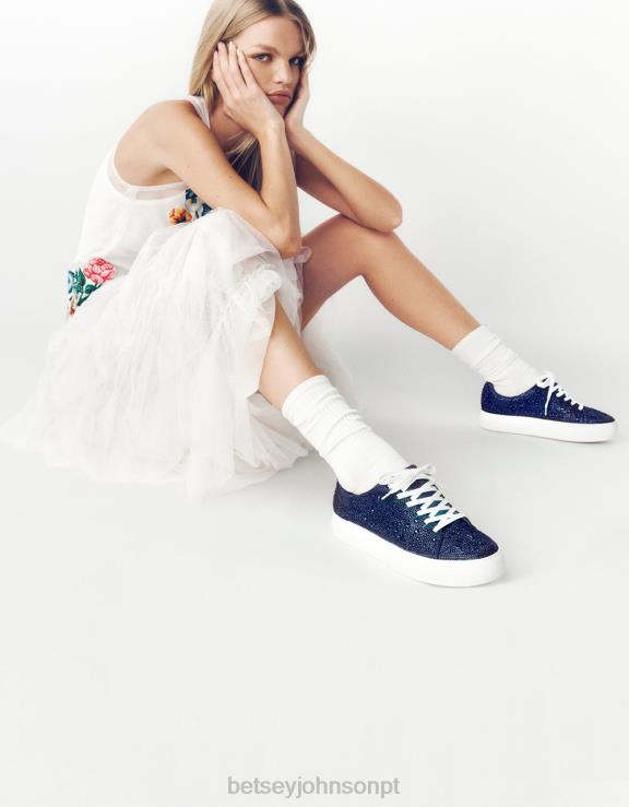 marinha sidny H6X0664 Betsey Johnson mulheres sapato