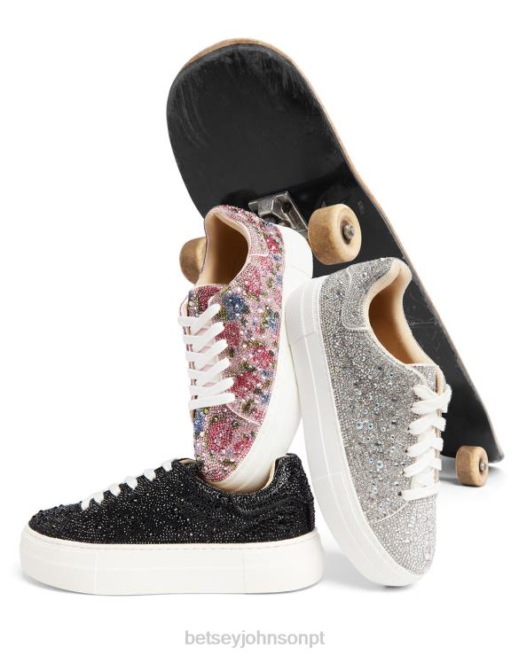 preto sidny H6X0635 Betsey Johnson mulheres sapato