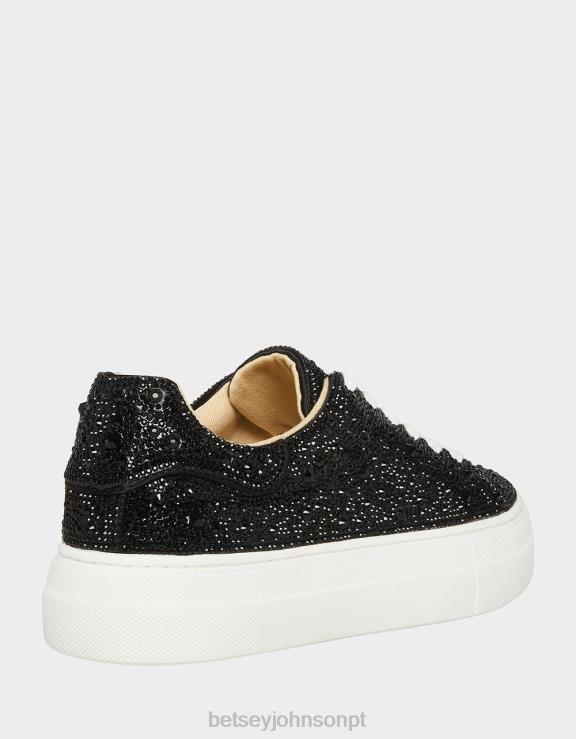preto sidny H6X0635 Betsey Johnson mulheres sapato